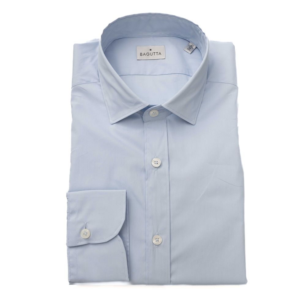  - Light Blue Cotton Men Shirt