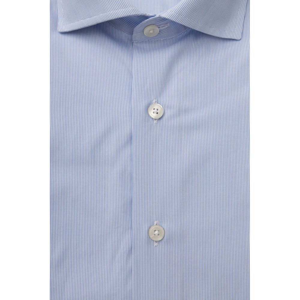  - Light Blue Cotton Men Shirt