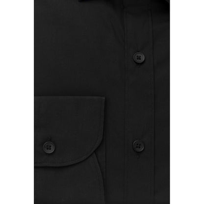  - Black Cotton Men Shirt