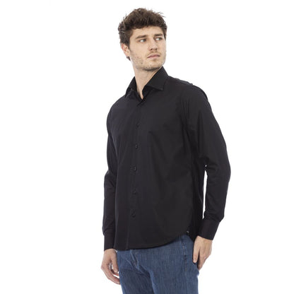  - Black Cotton Men Shirt