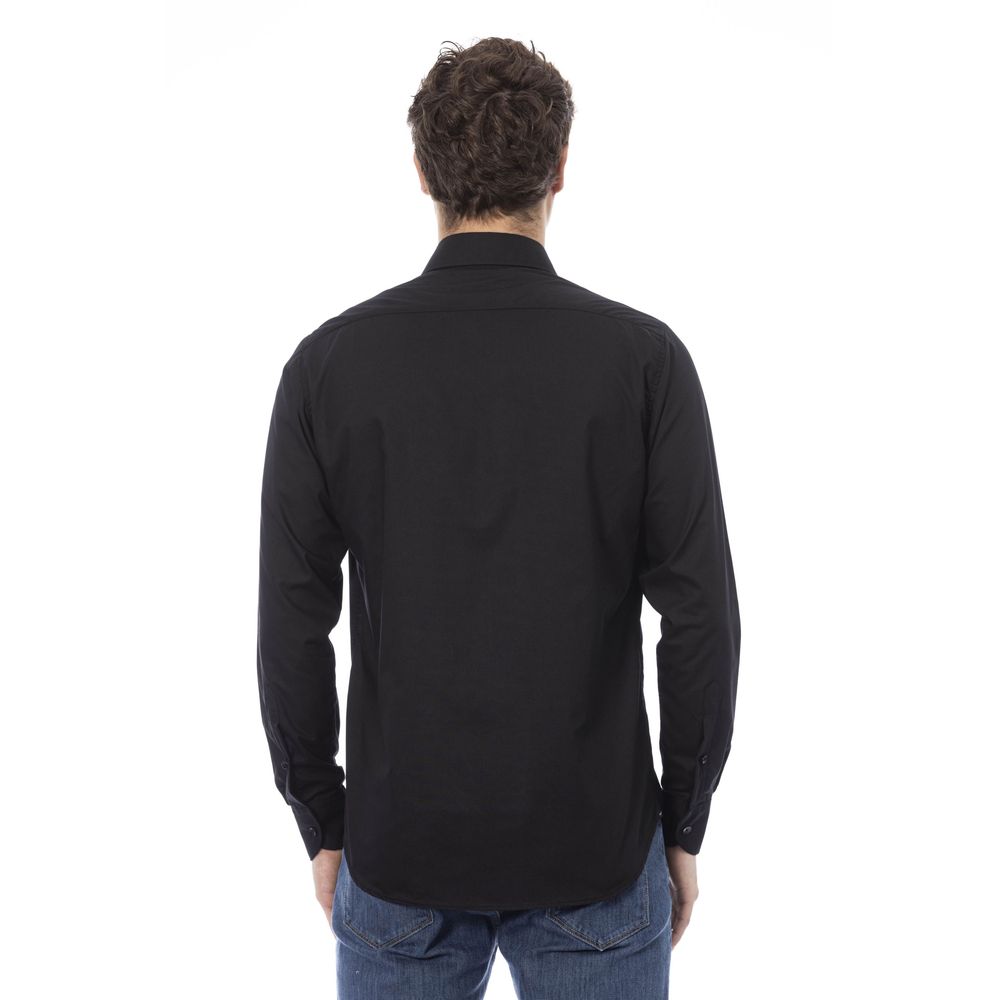  - Black Cotton Men Shirt