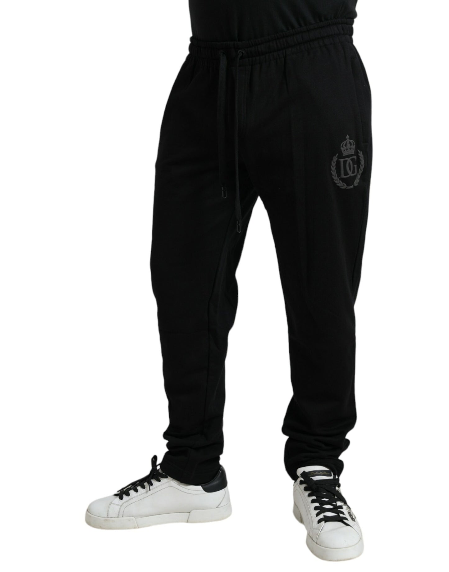  - Elegant Black Cotton Jogger Pants