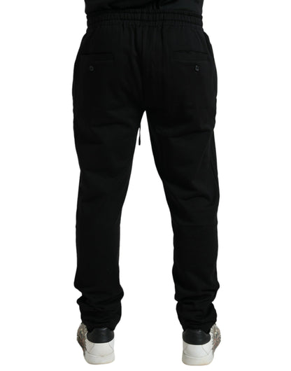  - Elegant Black Cotton Jogger Pants