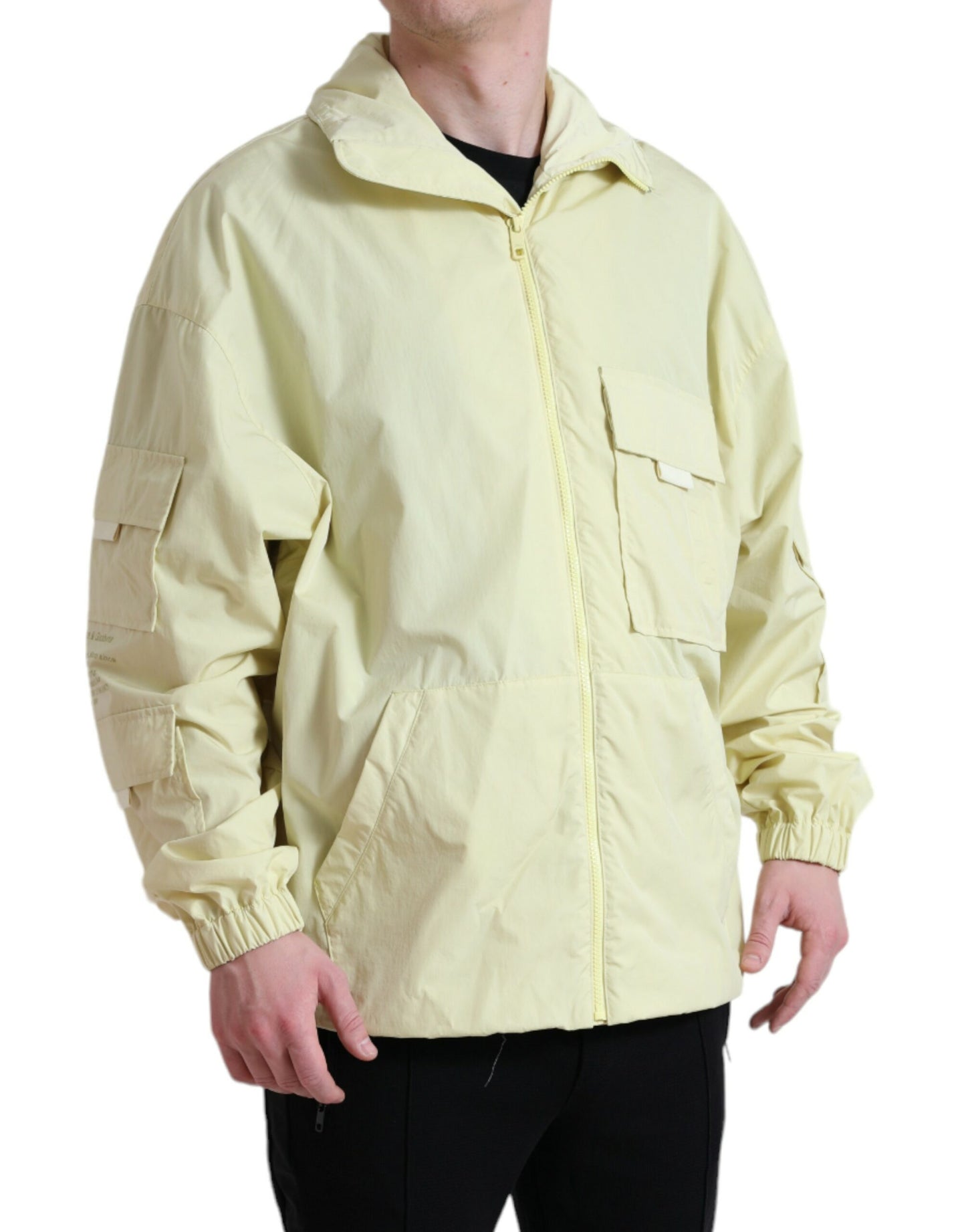  - Elegant Yellow Windbreaker Jacket