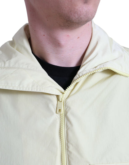  - Elegant Yellow Windbreaker Jacket