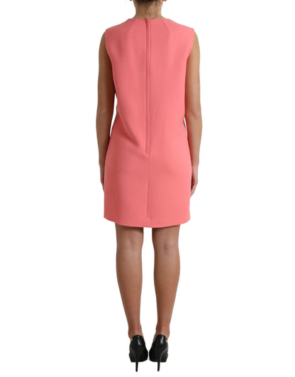  - Chic Pink Sleeveless Shift Mini Dress