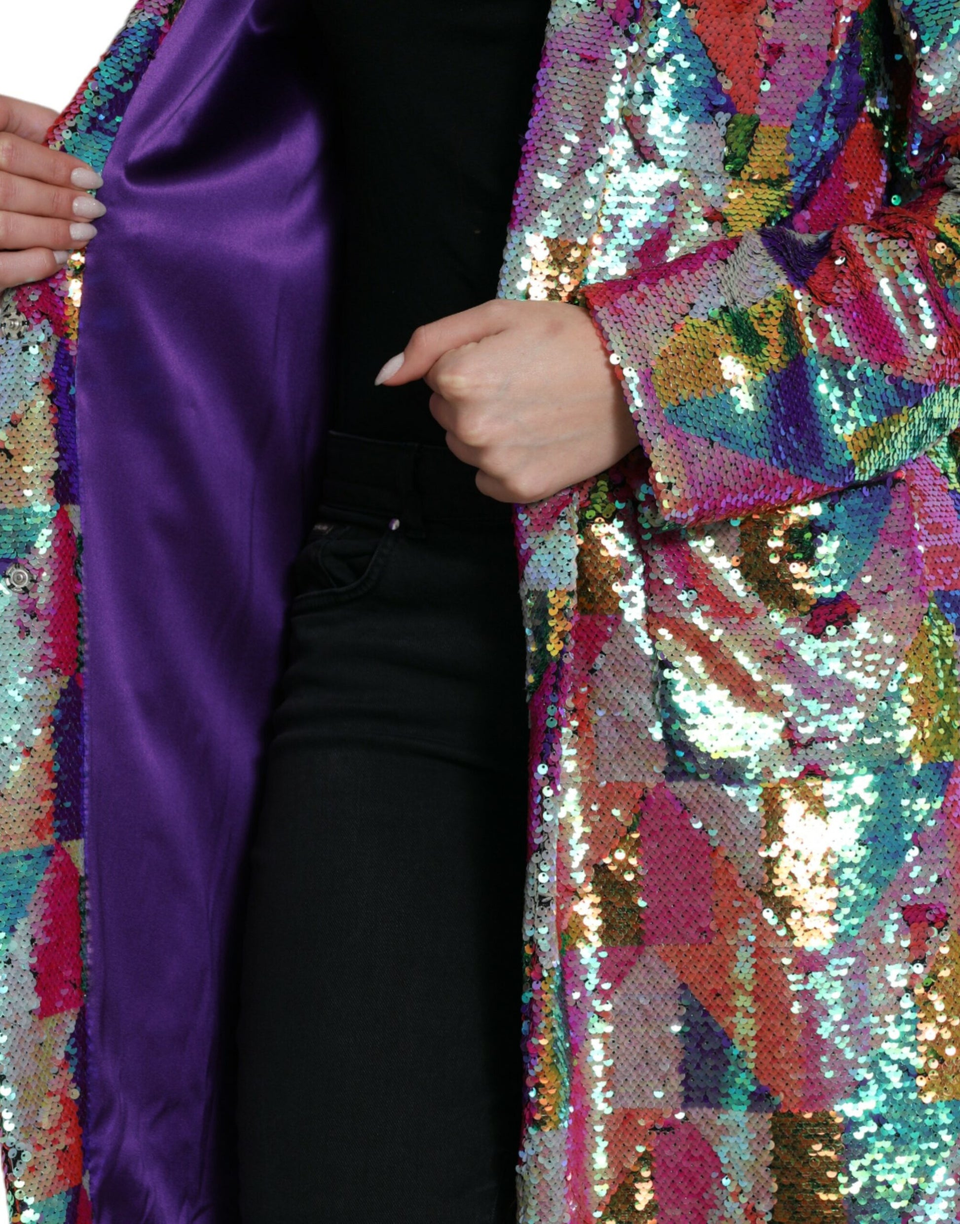 Multicolor Sequined Coat