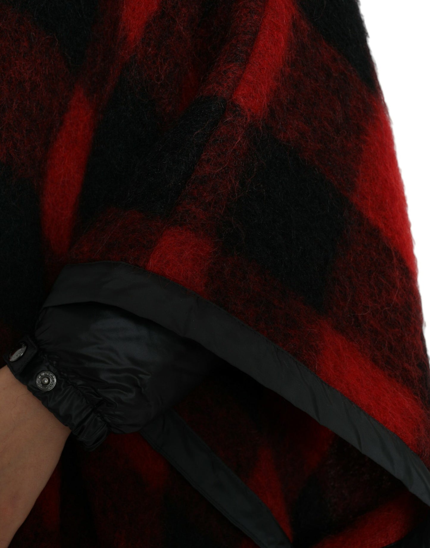  - Elegant Buffalo Check Poncho Jacket