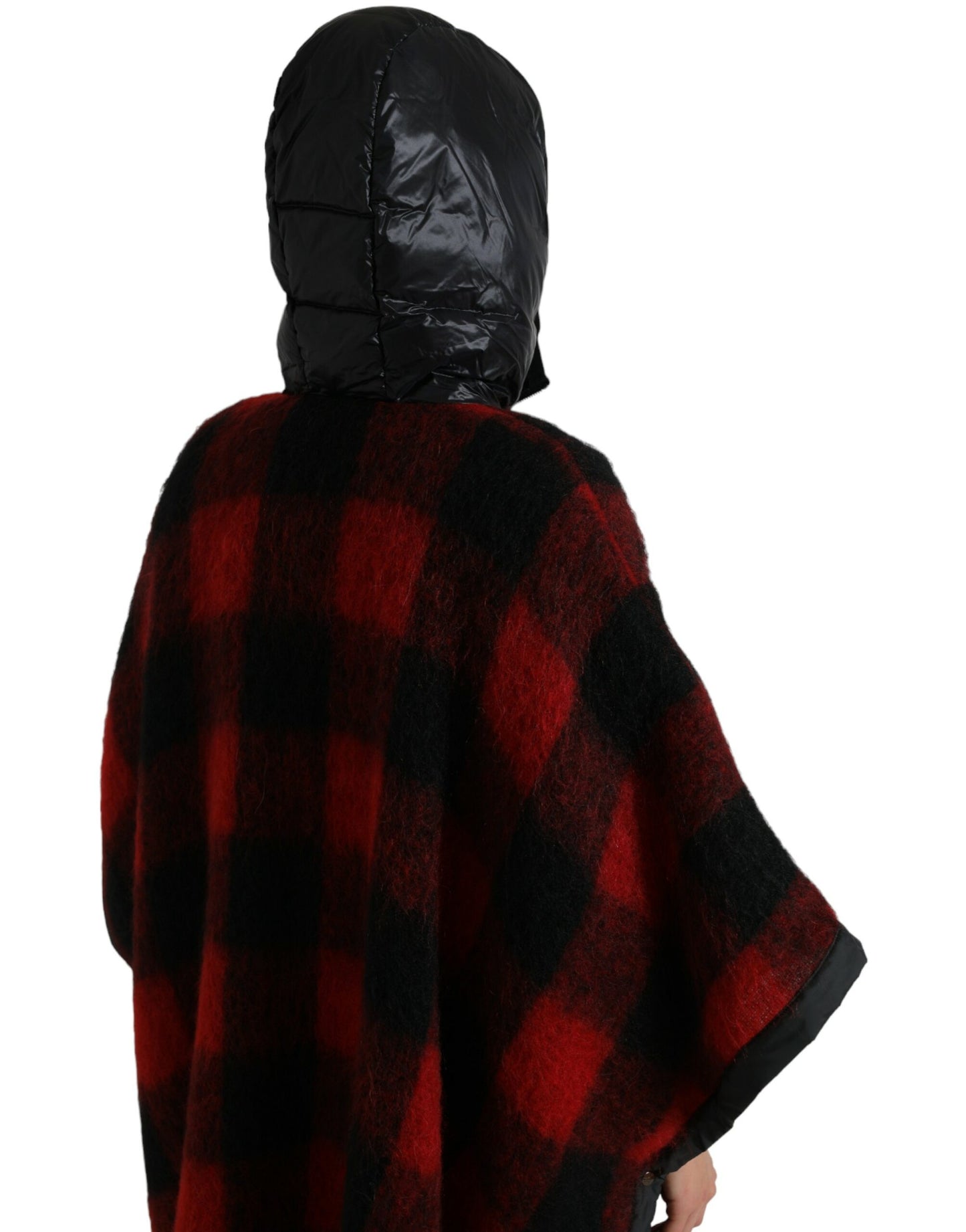  - Elegant Buffalo Check Poncho Jacket