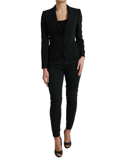  - Chic Wool Blend Peak Lapel Blazer