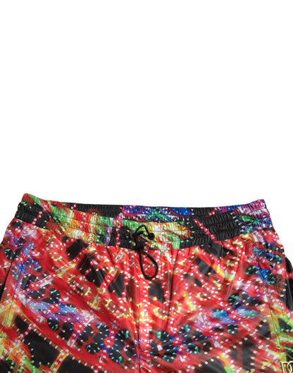  - Elegant Luminary Print Bermuda Shorts