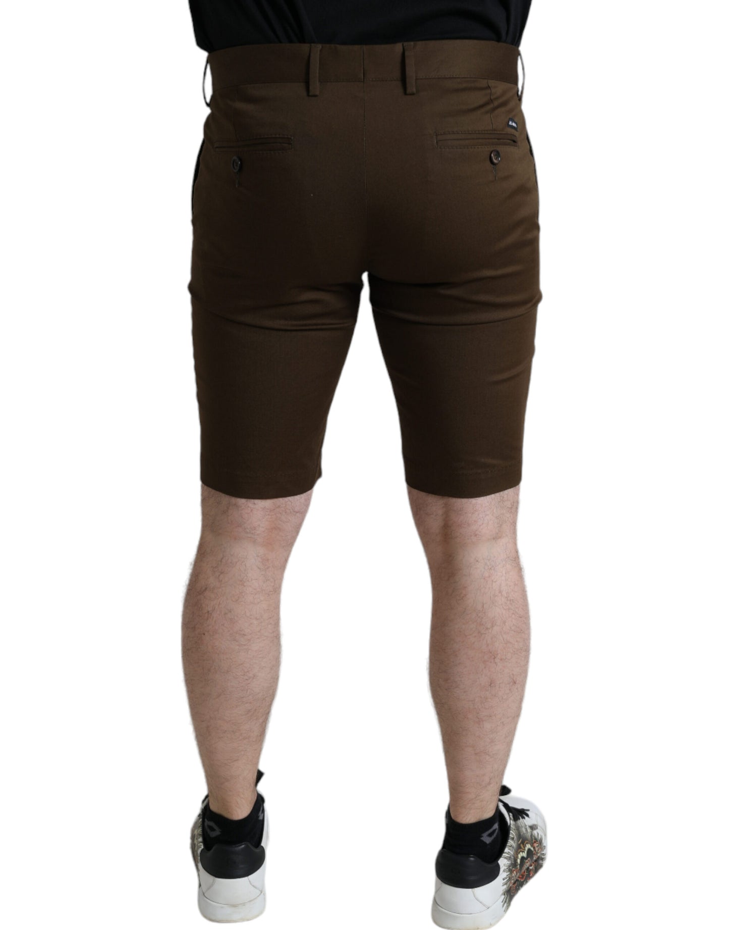  - Chic Brown Bermuda Shorts with Logo Detail