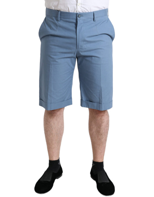  - Sky Blue Cotton Bermuda Shorts