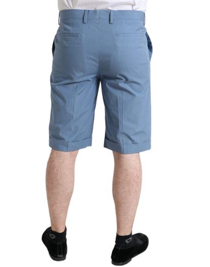  - Sky Blue Cotton Bermuda Shorts