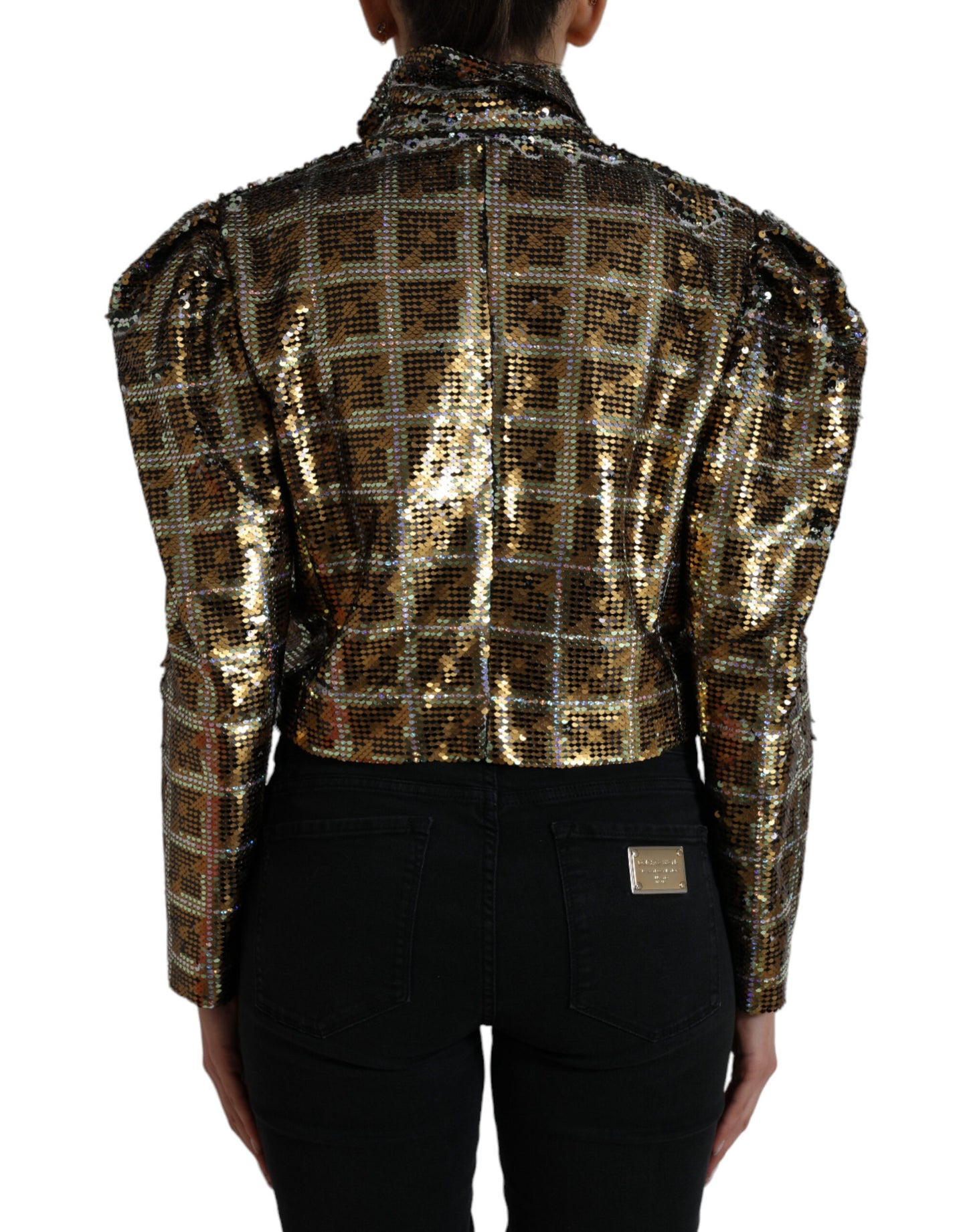  - Multicolor Sequined Cropped Jacket