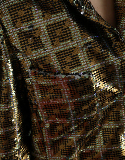  - Multicolor Sequined Cropped Jacket