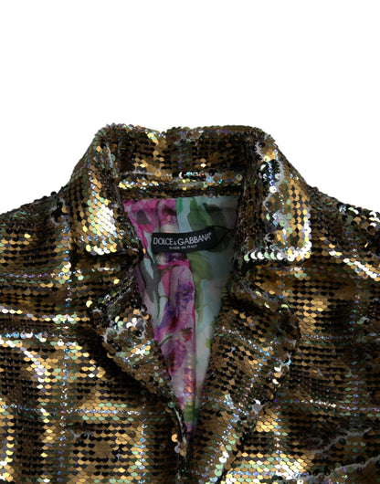  - Multicolor Sequined Cropped Jacket
