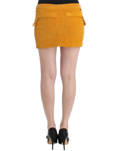  - Chic Yellow Corduroy Mini Skirt