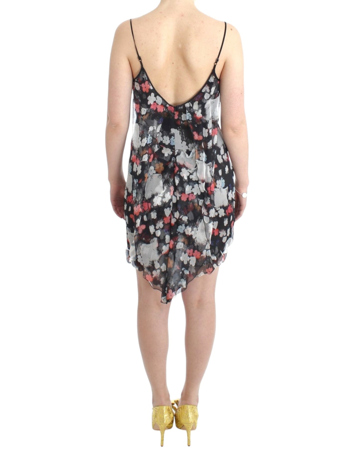  - Multicolor Silk Floral Mini Dress