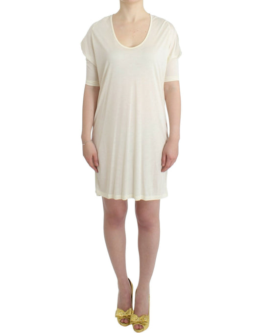  - Chic White Modal Above-Knee Dress