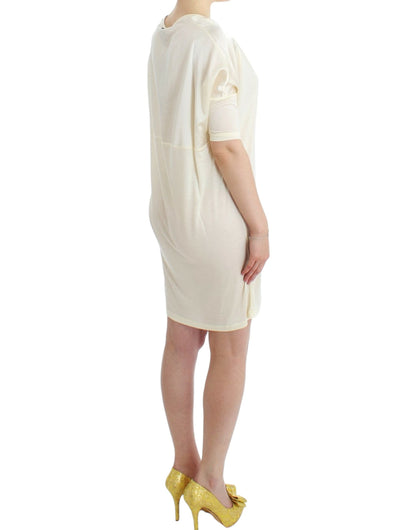  - Chic White Modal Above-Knee Dress