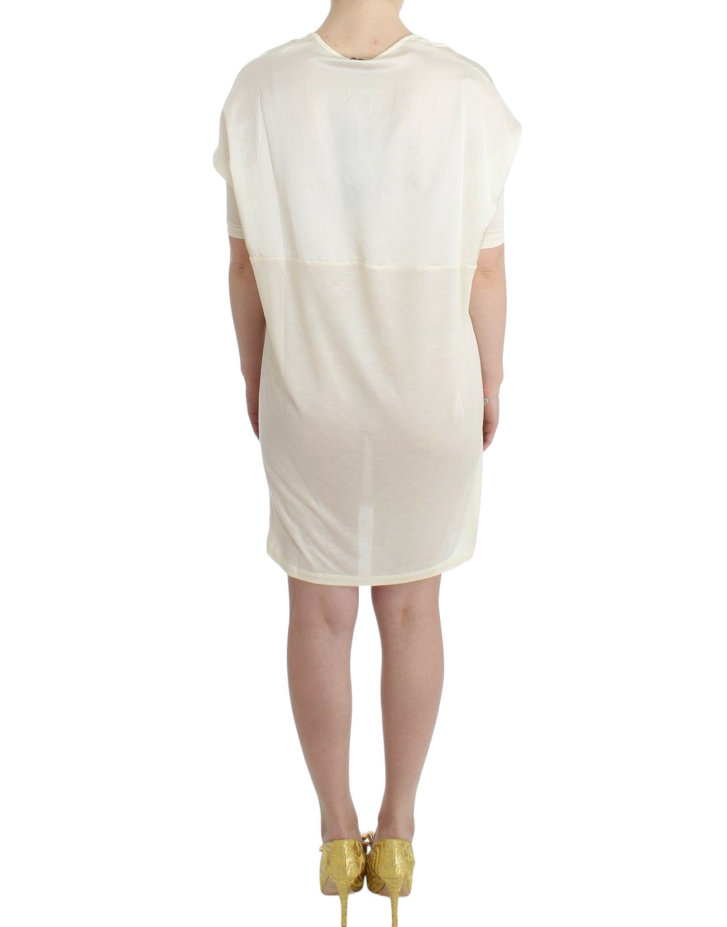  - Chic White Modal Above-Knee Dress