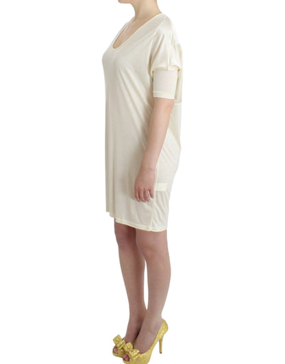  - Chic White Modal Above-Knee Dress