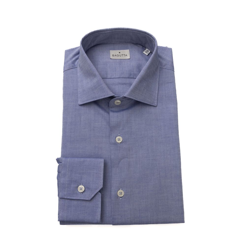  - Light Blue Cotton Men Shirt