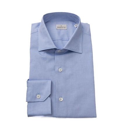  - Light Blue Cotton Men Shirt