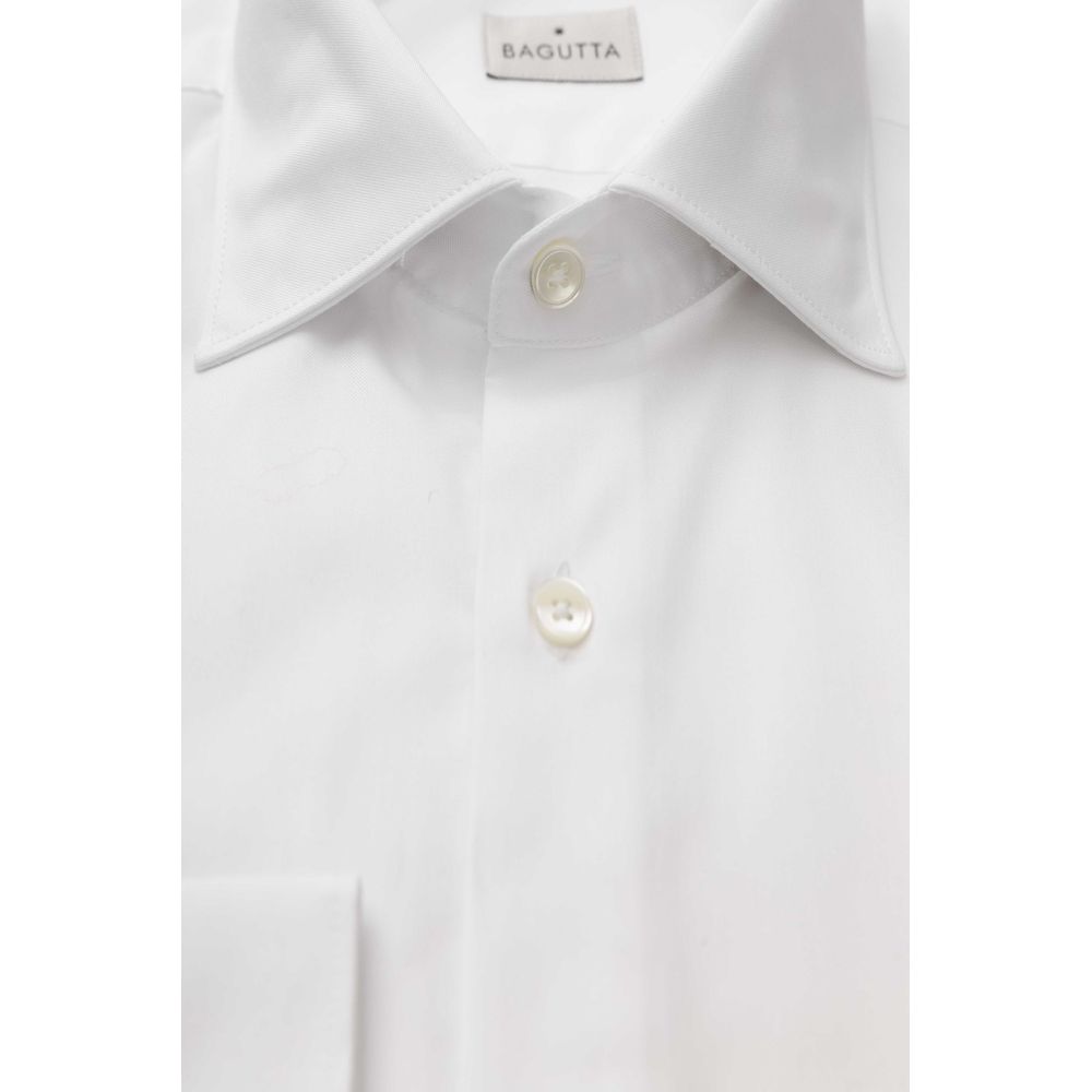  - White Cotton Men Shirt