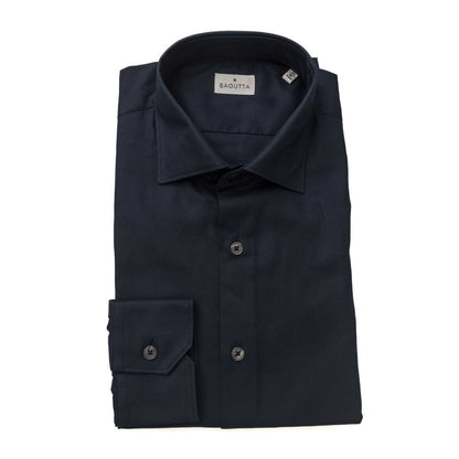  - Blue Cotton Men Shirt