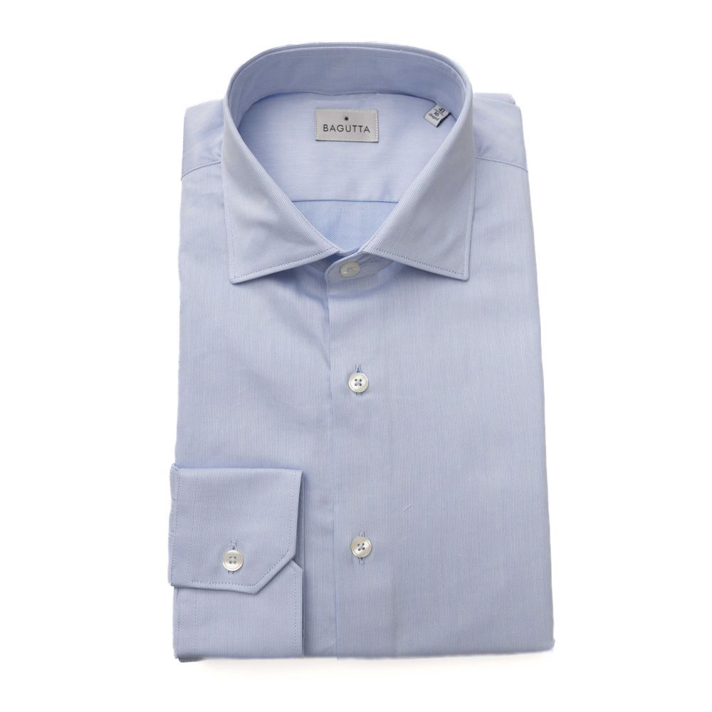  - Light Blue Cotton Men Shirt