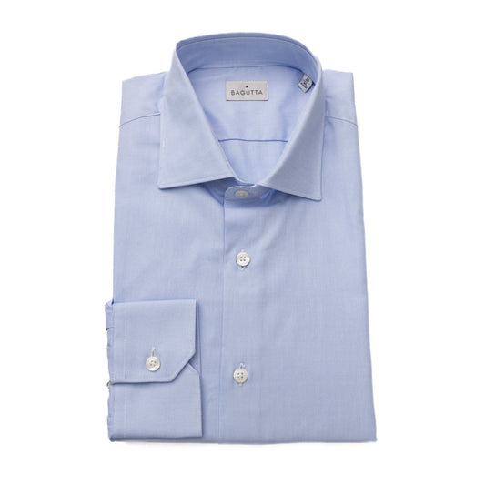  - Light Blue Cotton Men Shirt