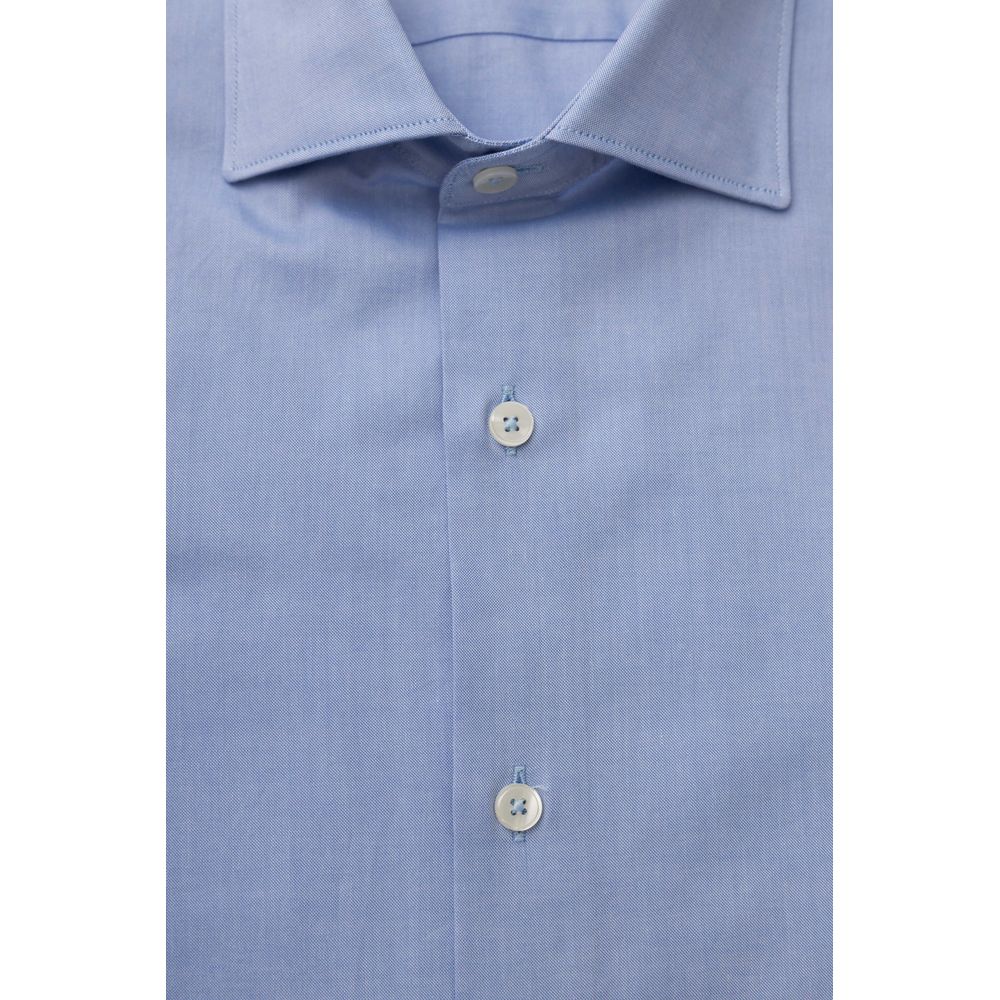  - Light Blue Cotton Men Shirt