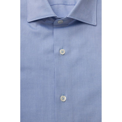  - Light Blue Cotton Men Shirt