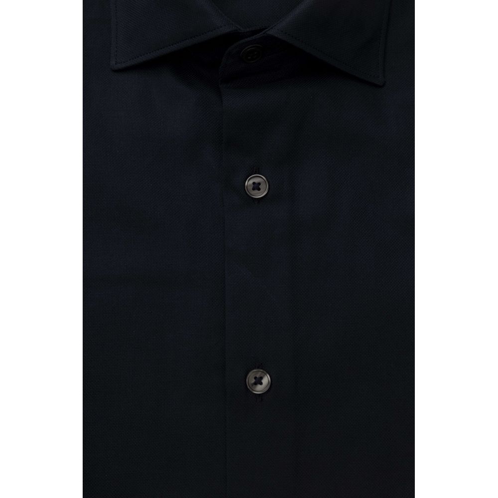  - Blue Cotton Men Shirt