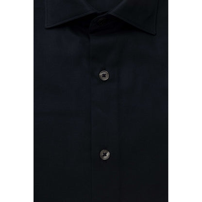  - Blue Cotton Men Shirt