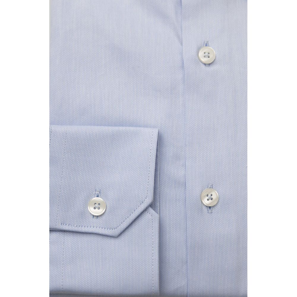  - Light Blue Cotton Men Shirt