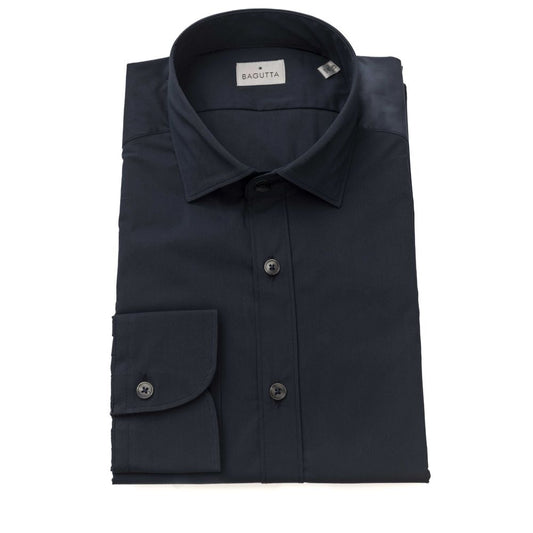- Blue Cotton Men Shirt