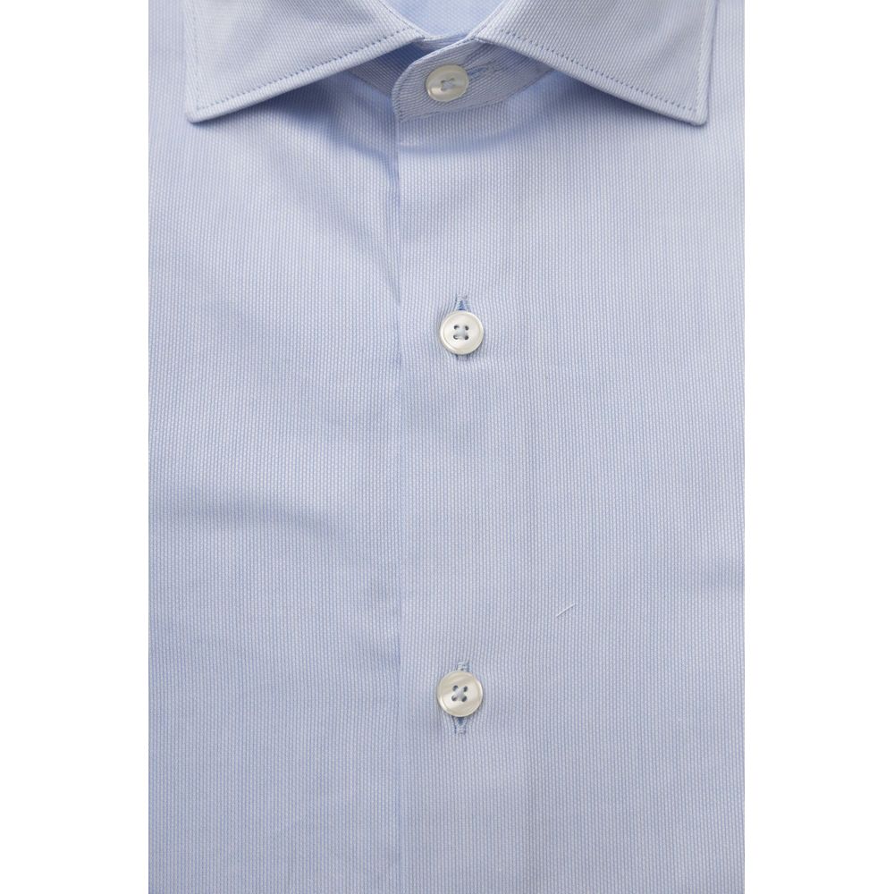  - Light Blue Cotton Men Shirt