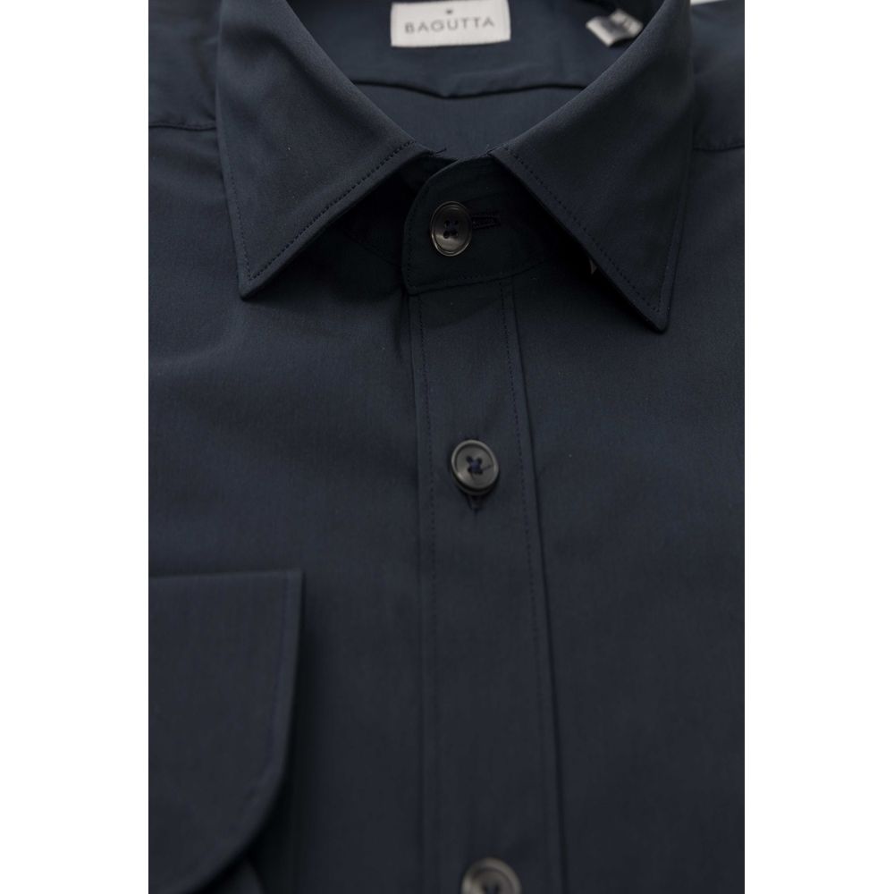  - Blue Cotton Men Shirt