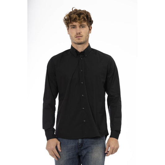  - Black Cotton Men Shirt