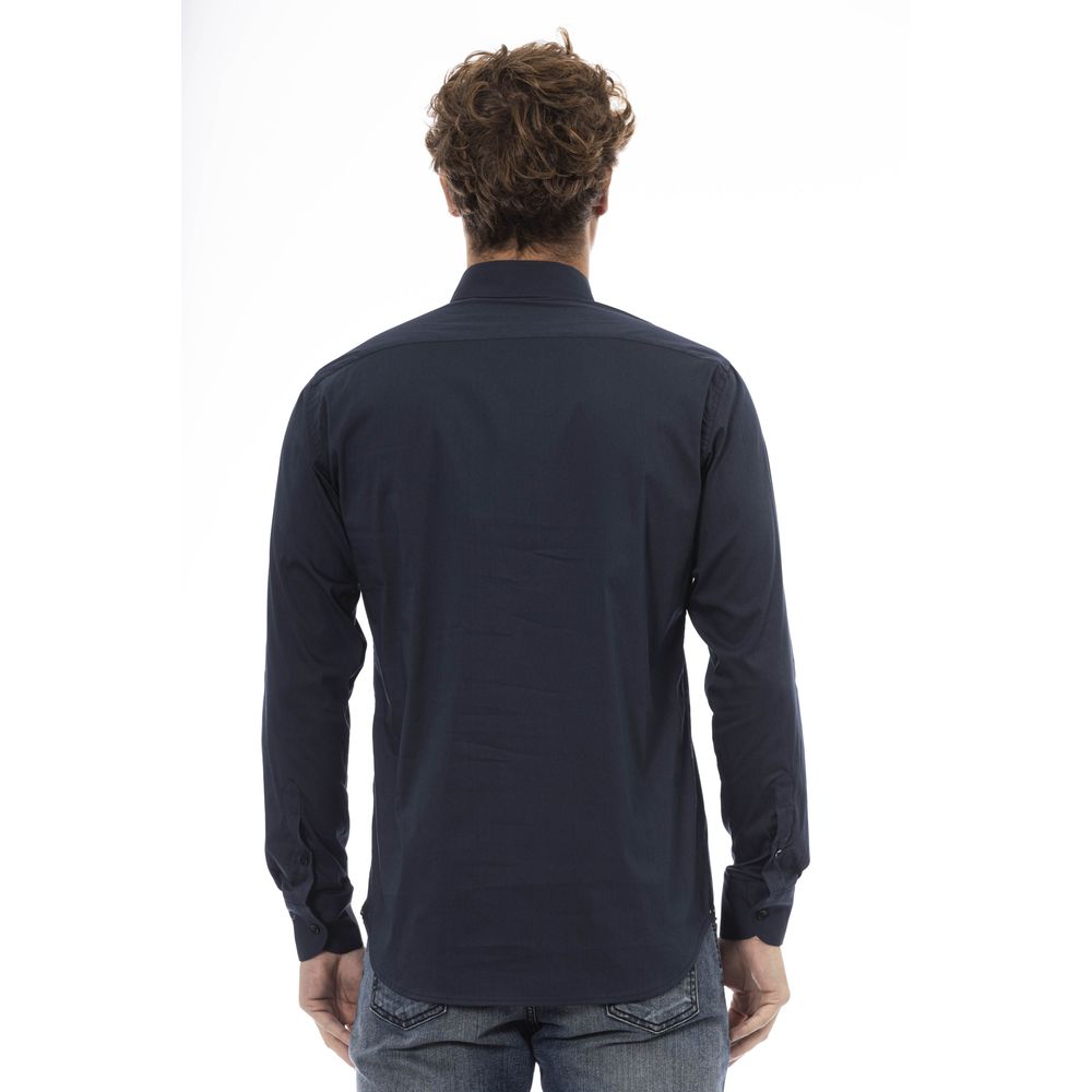  - Blue Cotton Men Shirt