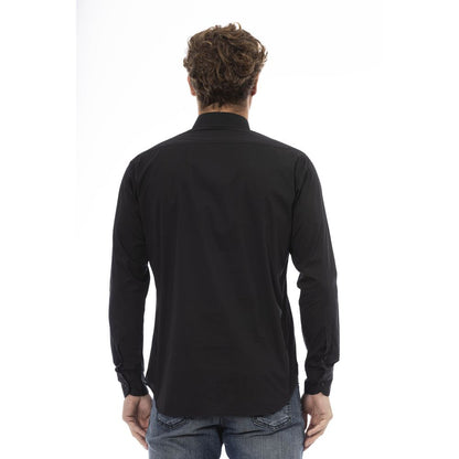  - Black Cotton Men Shirt