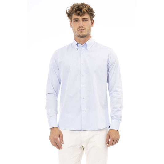  - Light Blue Cotton Men Shirt