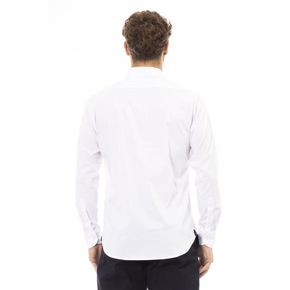  - White Cotton Men Shirt