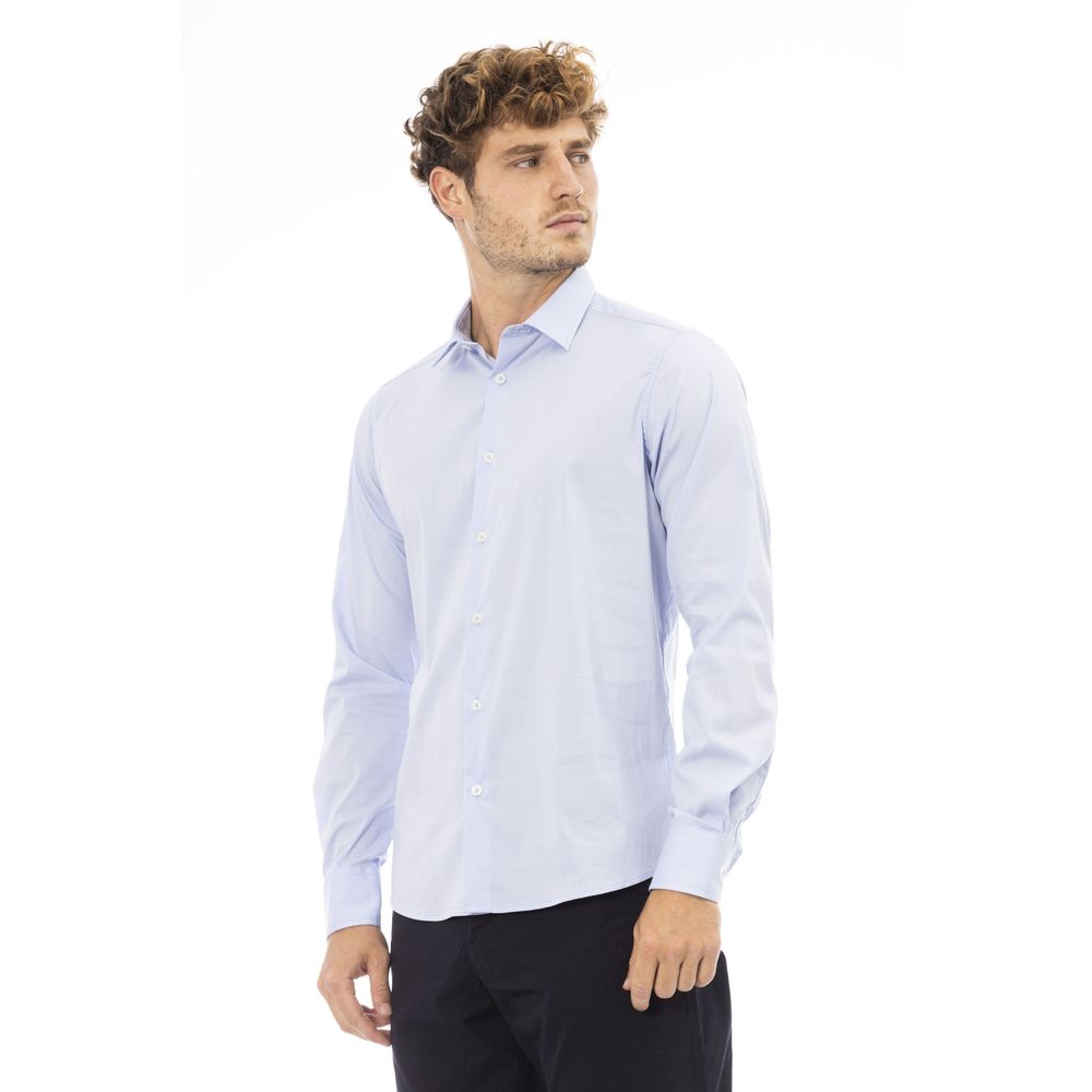  - Light Blue Cotton Men Shirt