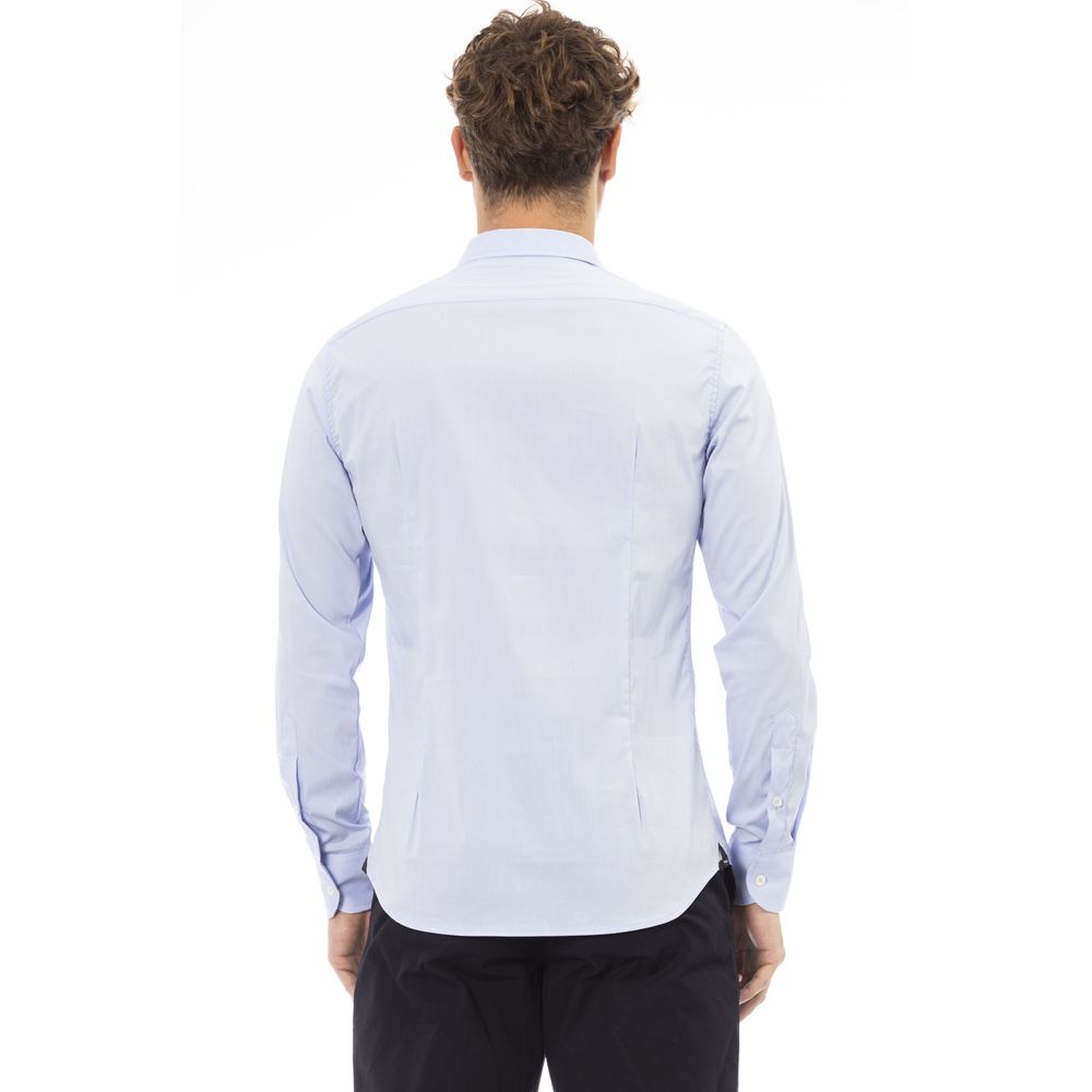  - Light Blue Cotton Men Shirt