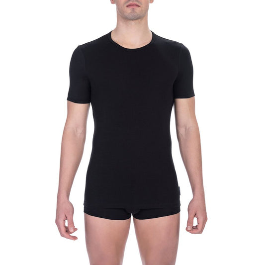  - Black Cotton Men T-Shirt