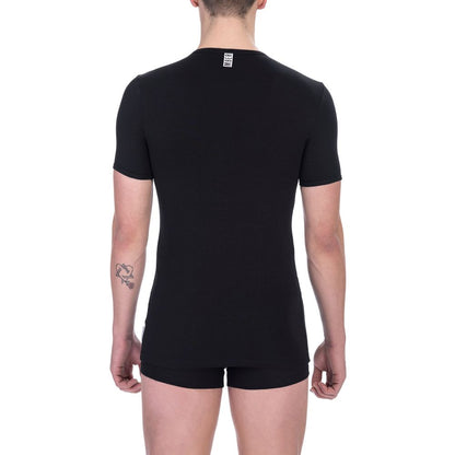  - Black Cotton Men T-Shirt